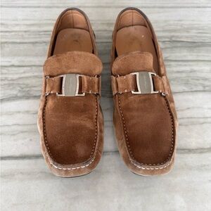 Salvatore Ferregamo 'Sardegna' brown suede loafer - Size 12